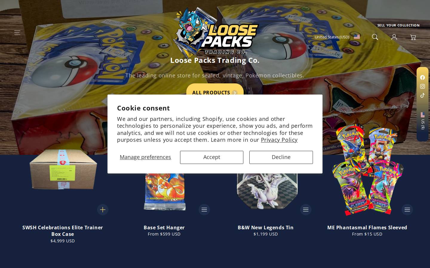 loosepacks.com homepage screenshot
