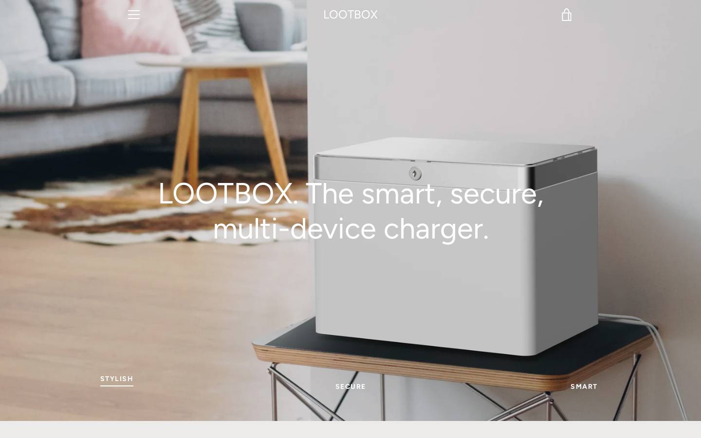 lootboxcharger.com homepage screenshot