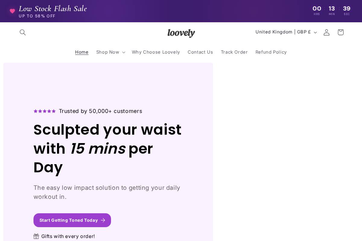 Loovely homepage screenshot