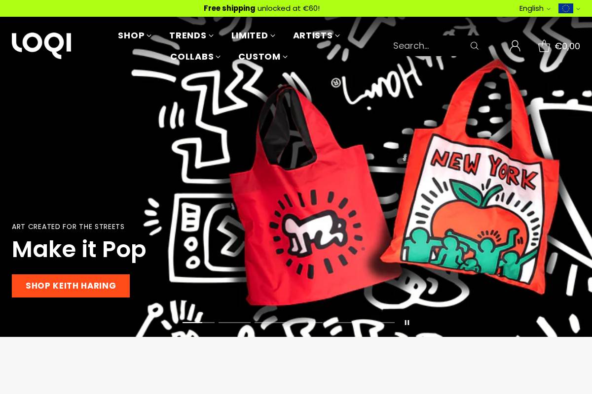 LOQI homepage screenshot