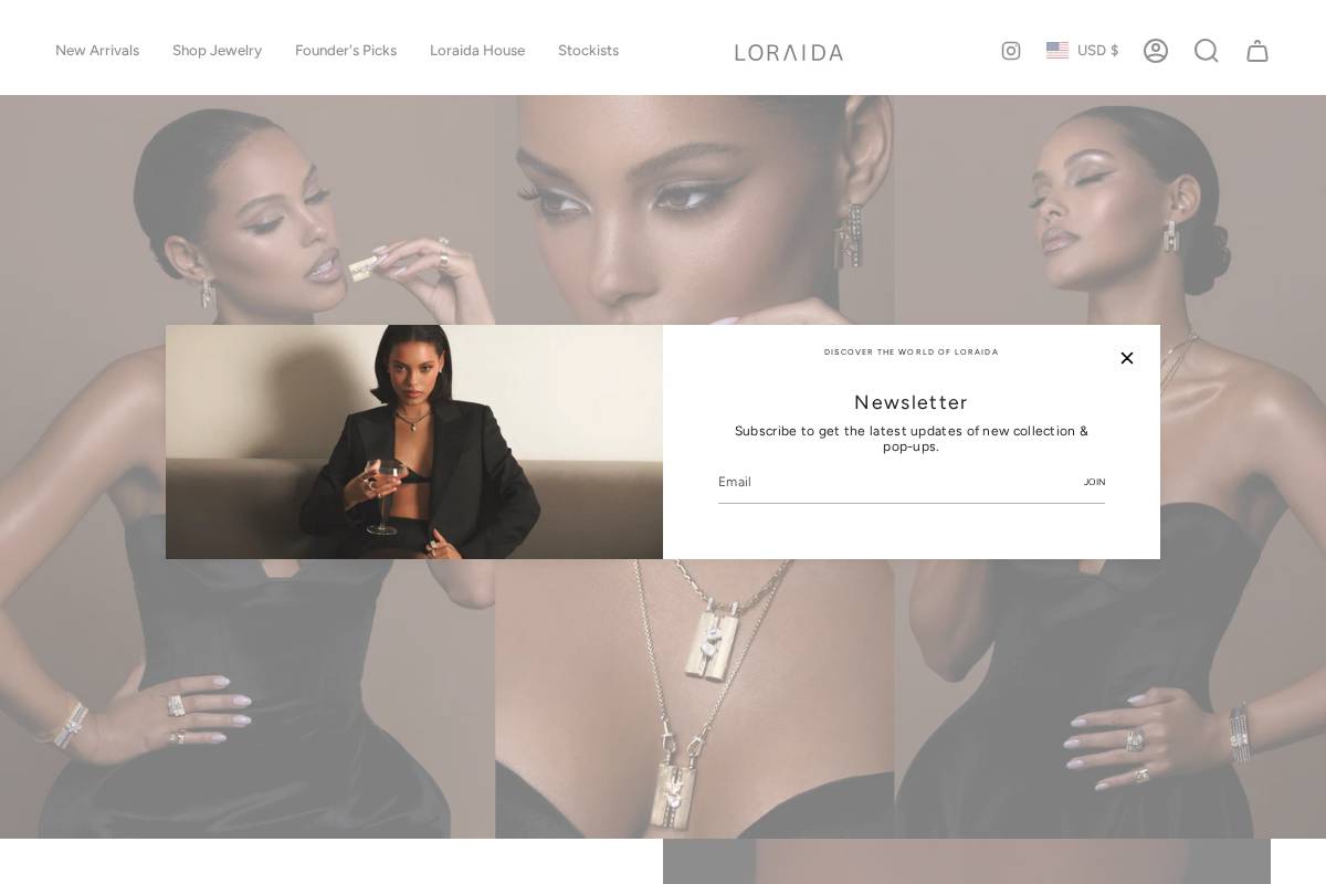 loraida.com homepage screenshot