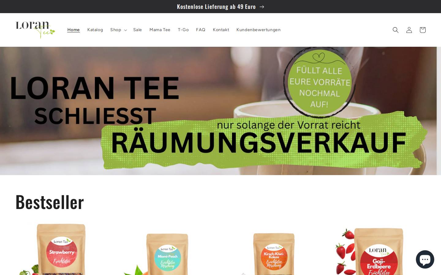loran-tee.de homepage screenshot
