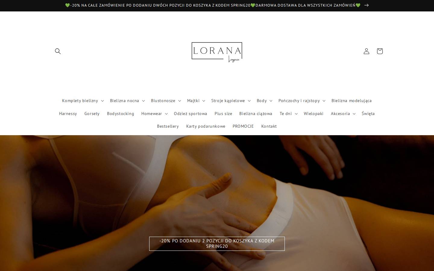 Lorana homepage screenshot