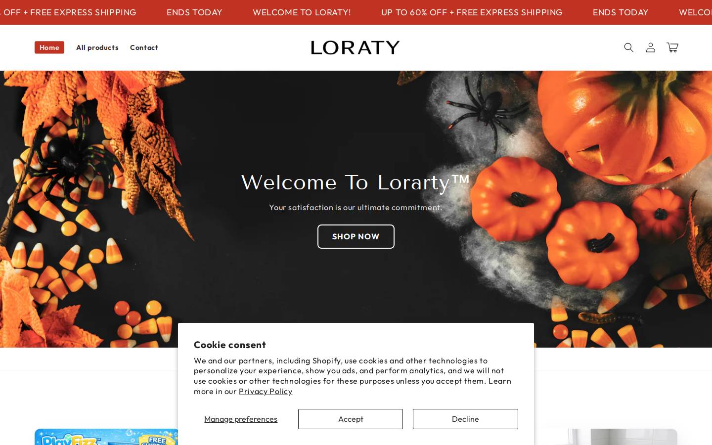 loraty.com homepage screenshot