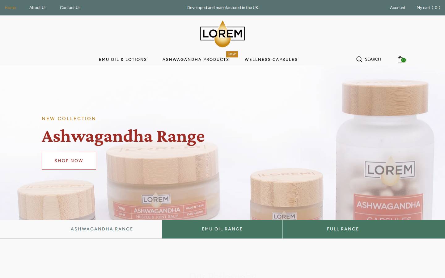 LoremCare homepage screenshot