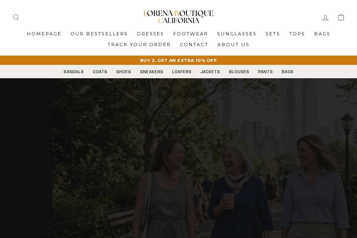 Lorenaboutique homepage screenshot