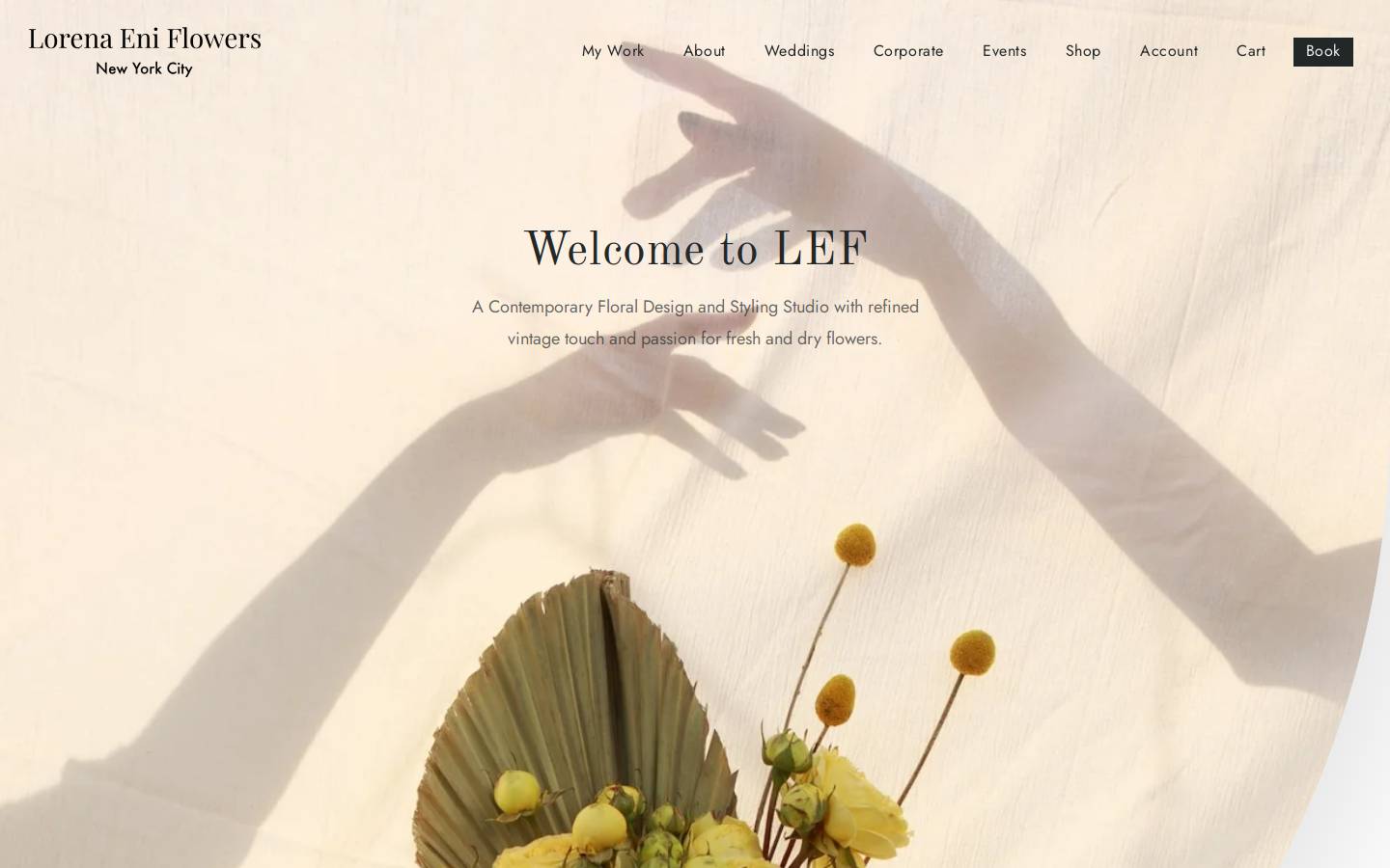 lorenaeniflowers.com homepage screenshot
