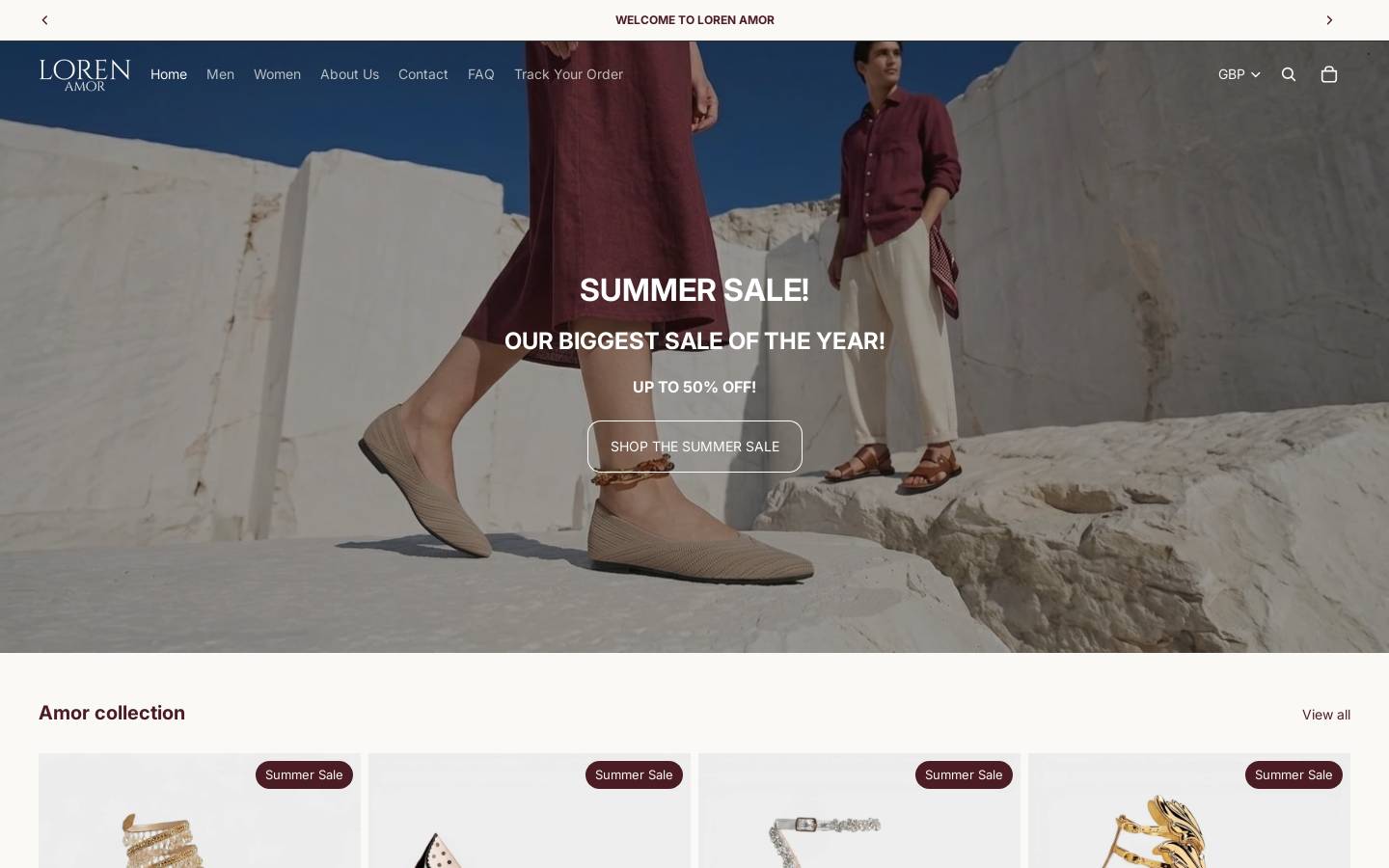 Loren Amor homepage screenshot