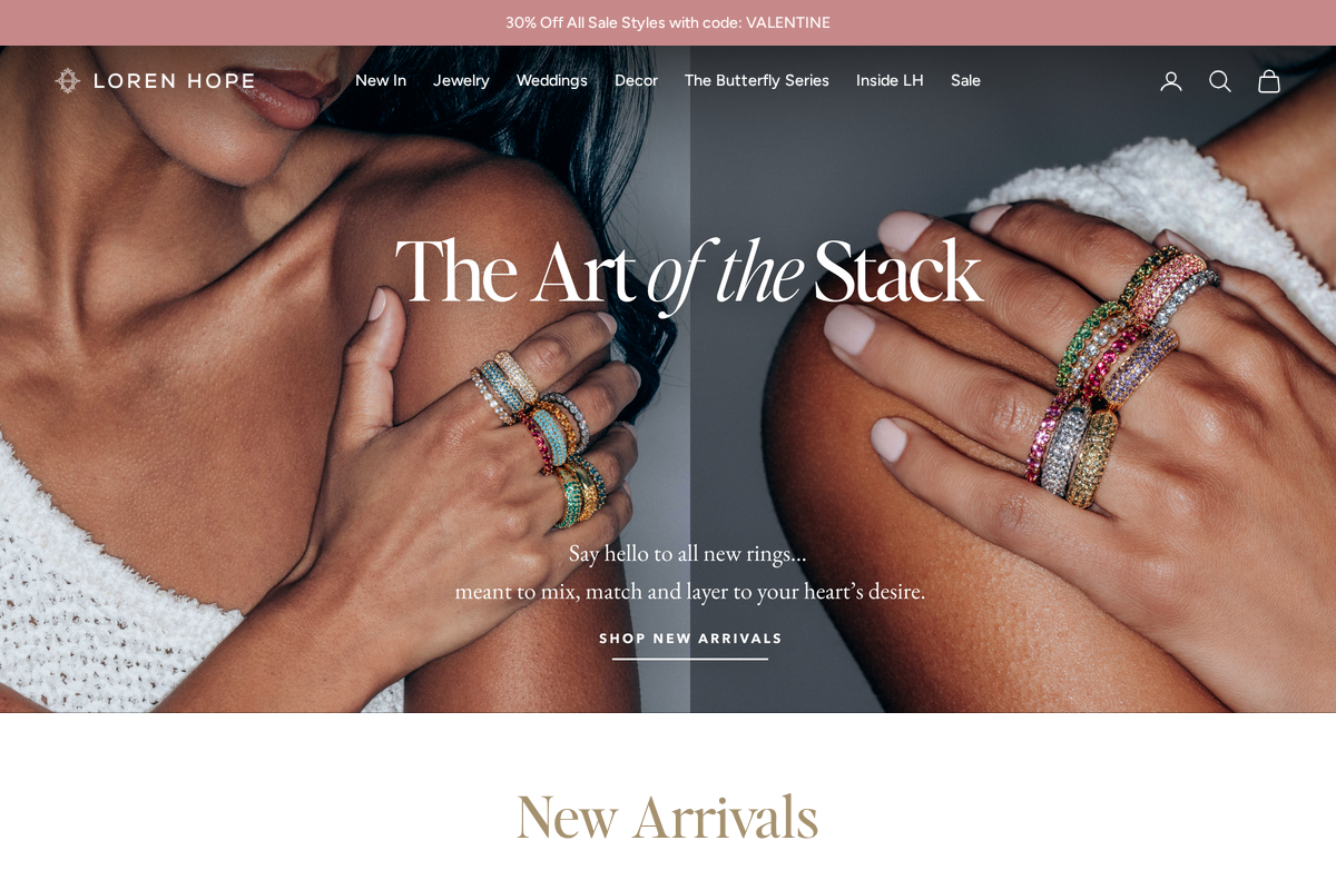 Loren Hope homepage screenshot