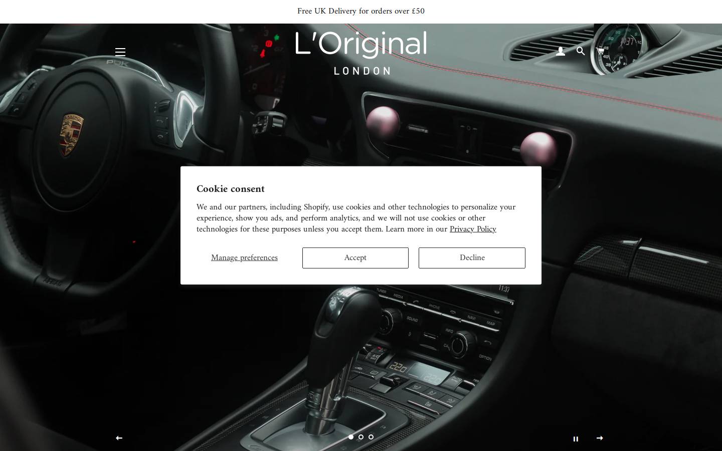 loriginal.co.uk homepage screenshot