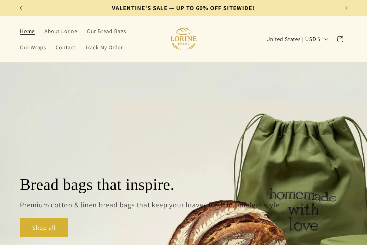 Lorine Official homepage screenshot