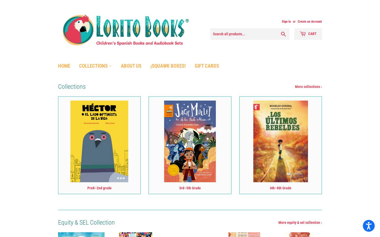 loritobooks.com homepage screenshot