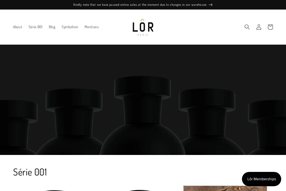 lorparis.com homepage screenshot