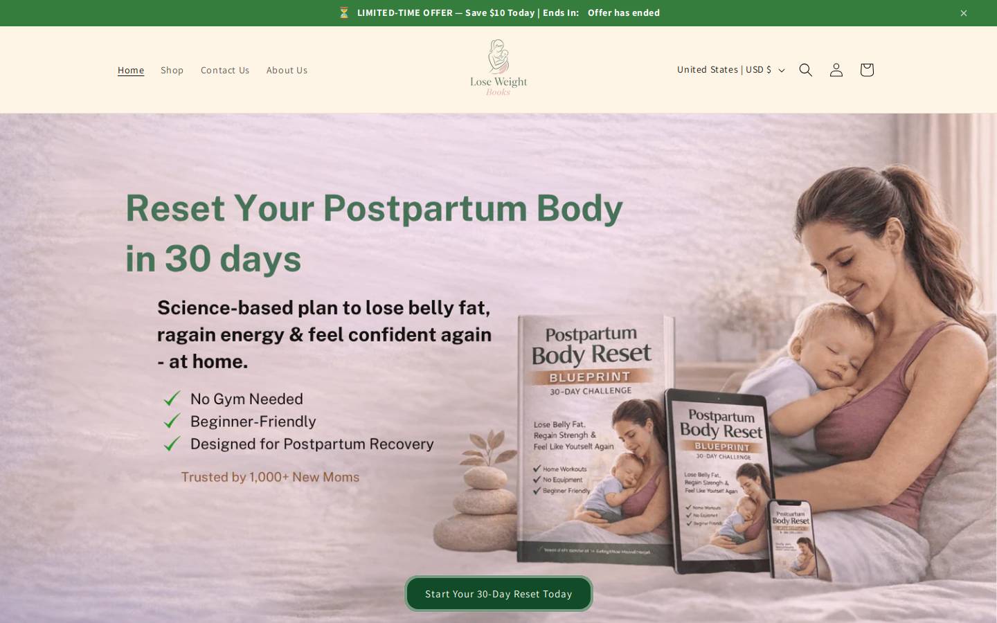 loseweightbooks.com homepage screenshot