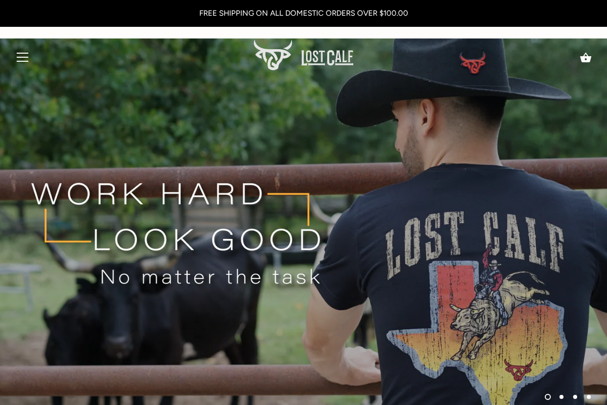 lost-calf.com homepage screenshot