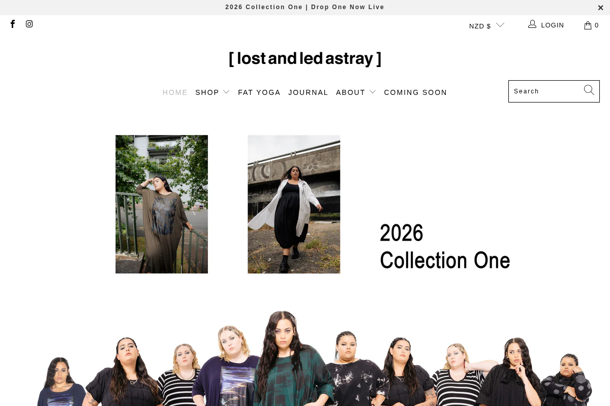 Lost and Led Astray homepage screenshot