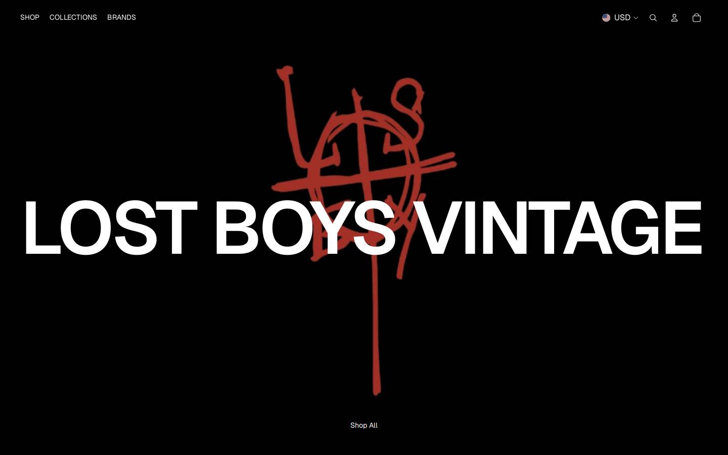 lostboysvintage.com homepage screenshot