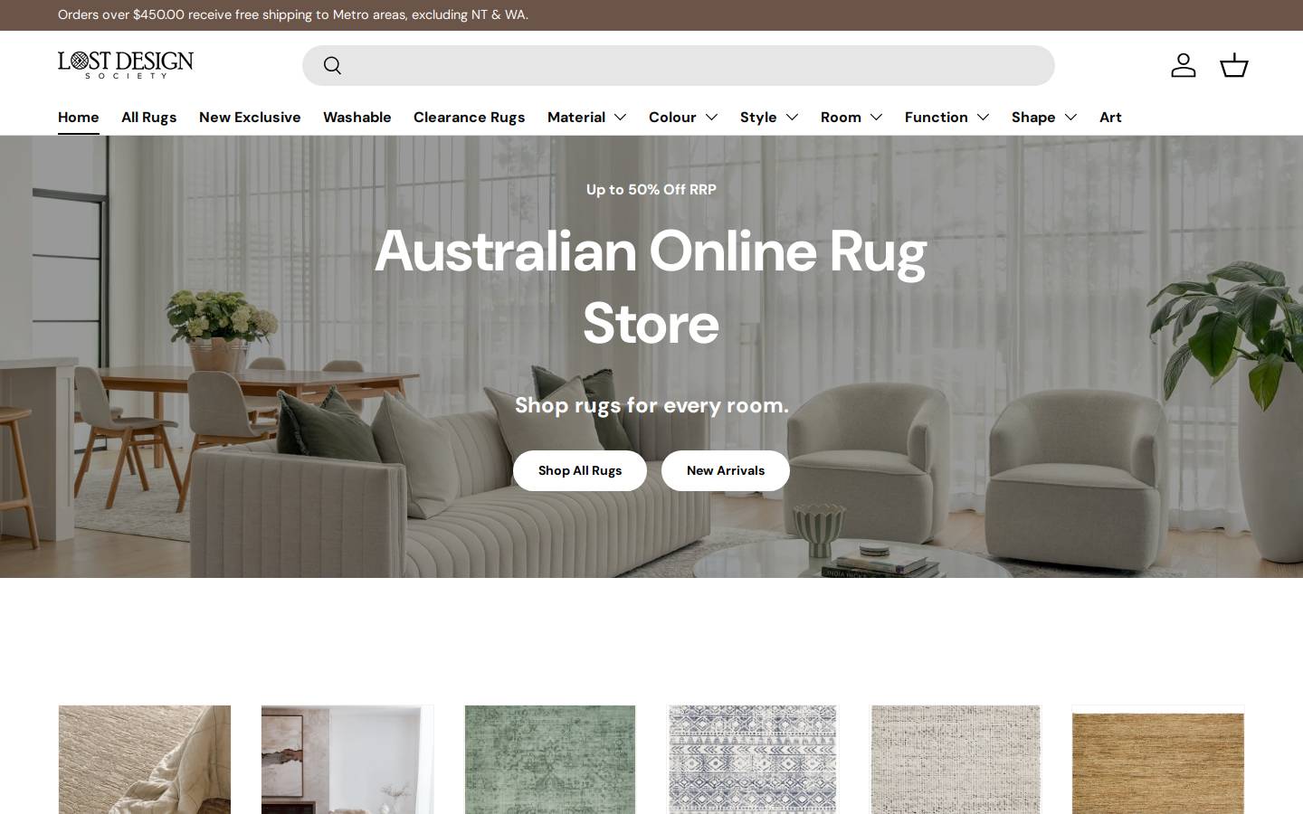 lostdesignsociety.com.au homepage screenshot
