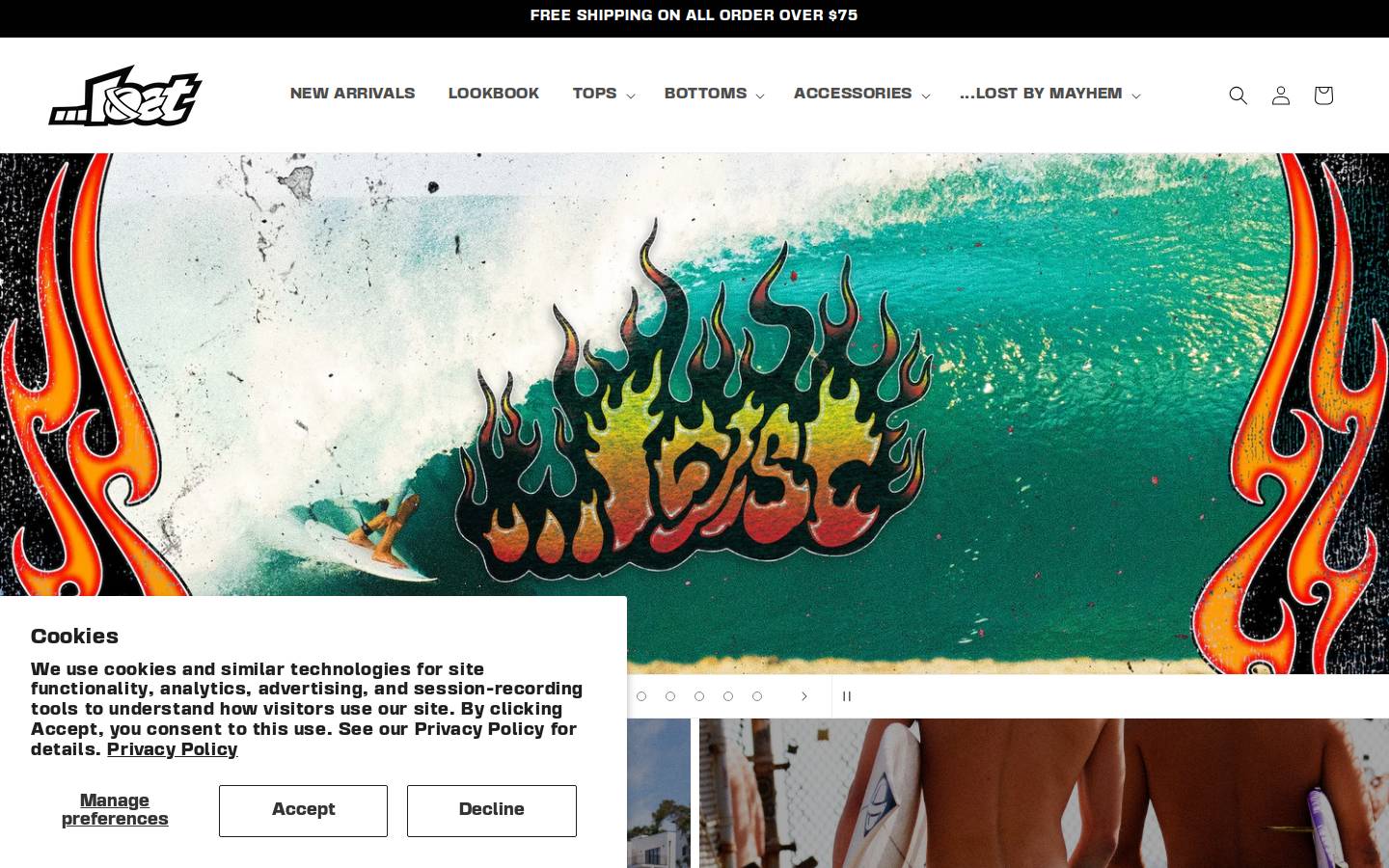 lostenterprises.com homepage screenshot