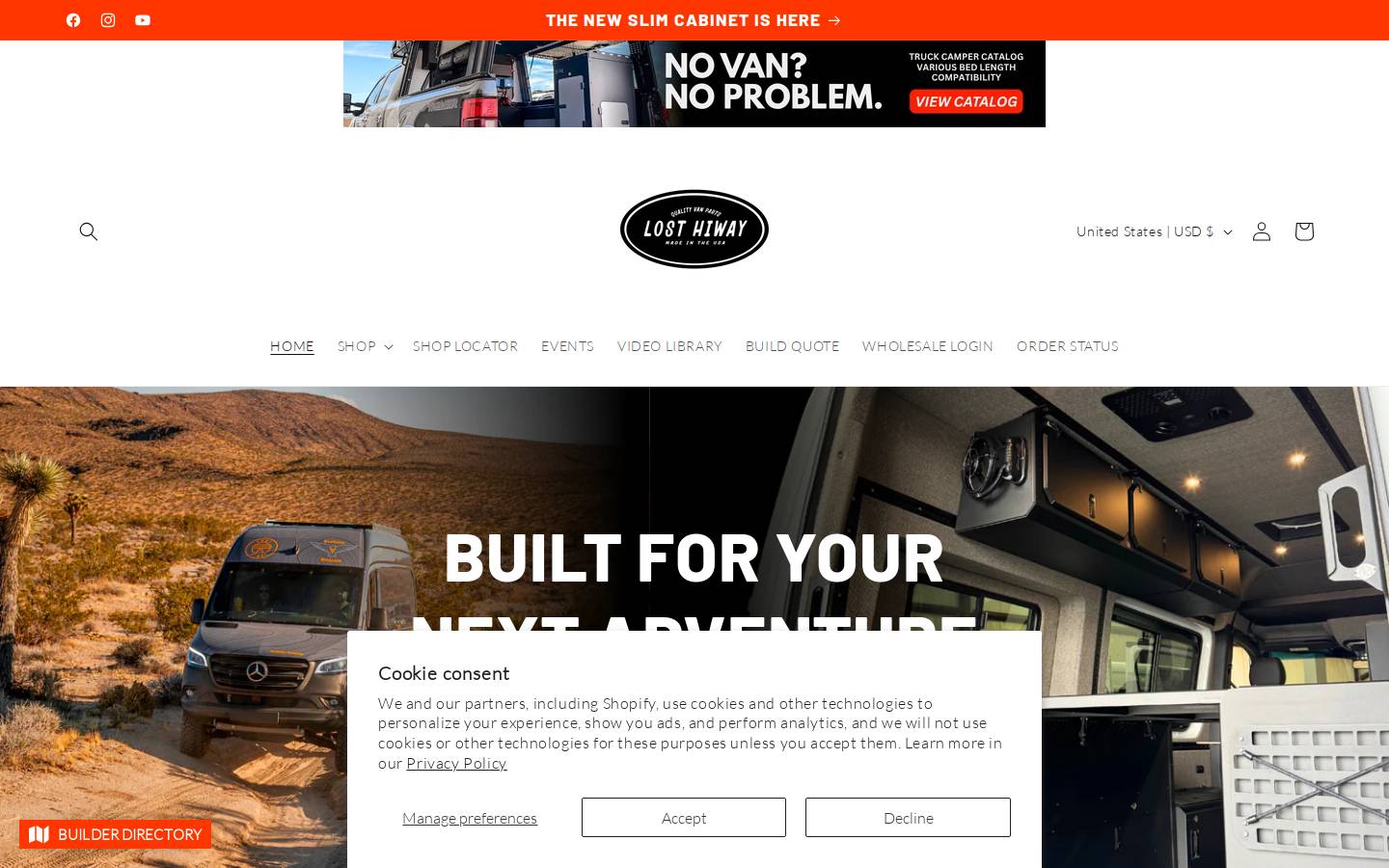 losthiwaycustoms.com homepage screenshot
