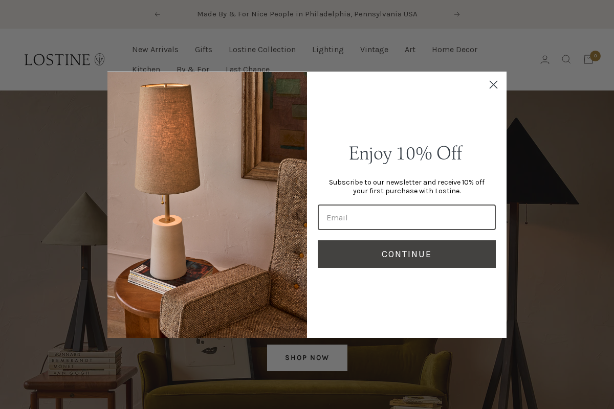 Lostine homepage screenshot