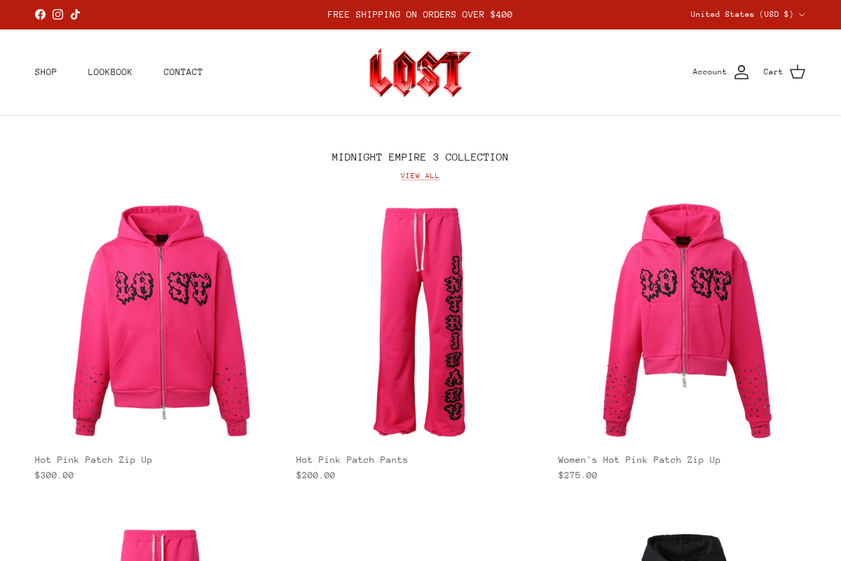 Lost Intricacy homepage screenshot