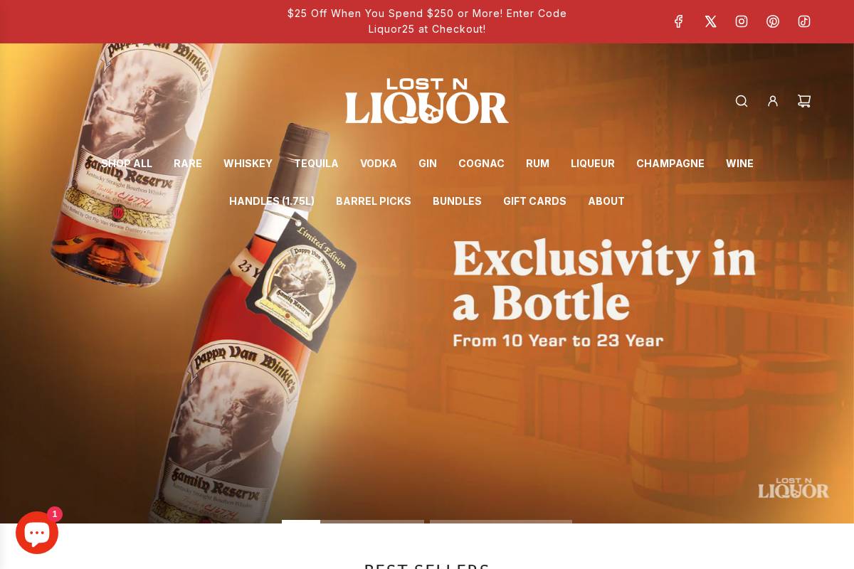LostNLiquor.com homepage screenshot