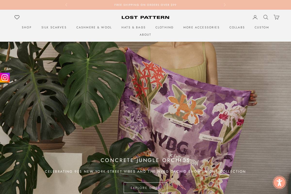 lostpattern.com homepage screenshot