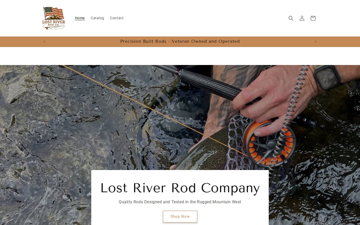 lostriverrodcompany.com homepage screenshot