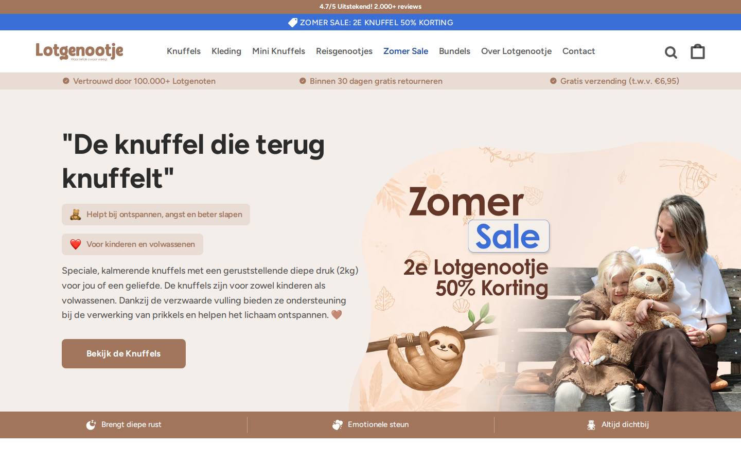 Lotgenootje homepage screenshot