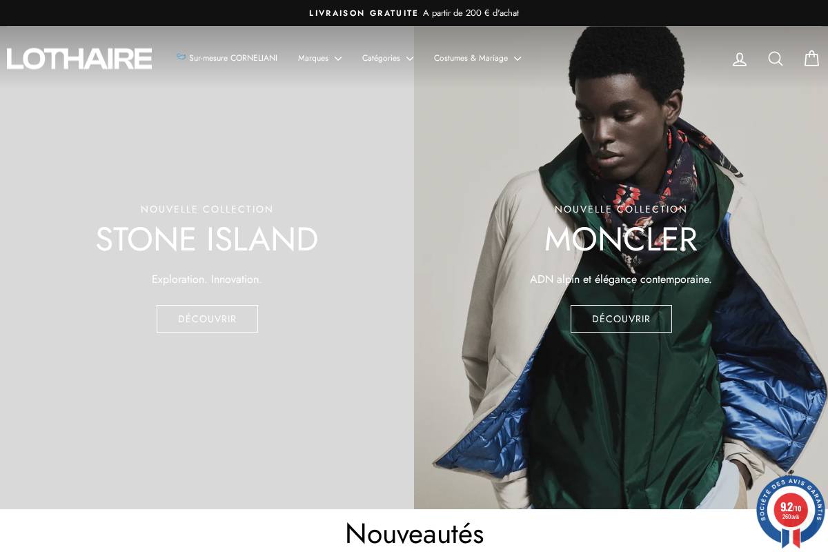 lothaire.fr homepage screenshot