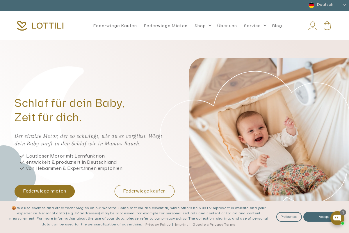 Lottili homepage screenshot