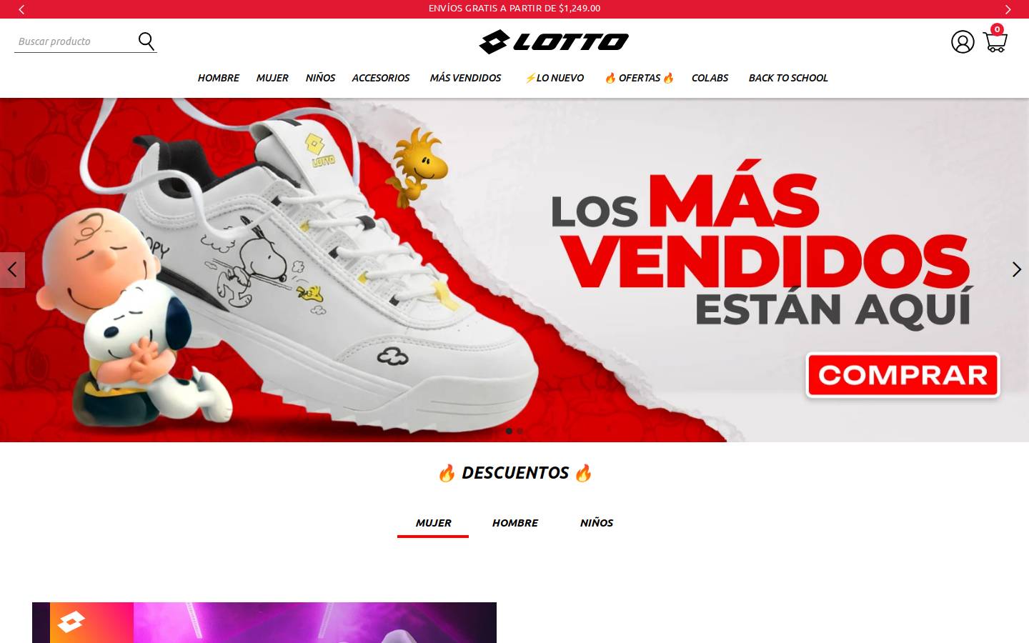 Lotto Sport Italia homepage screenshot