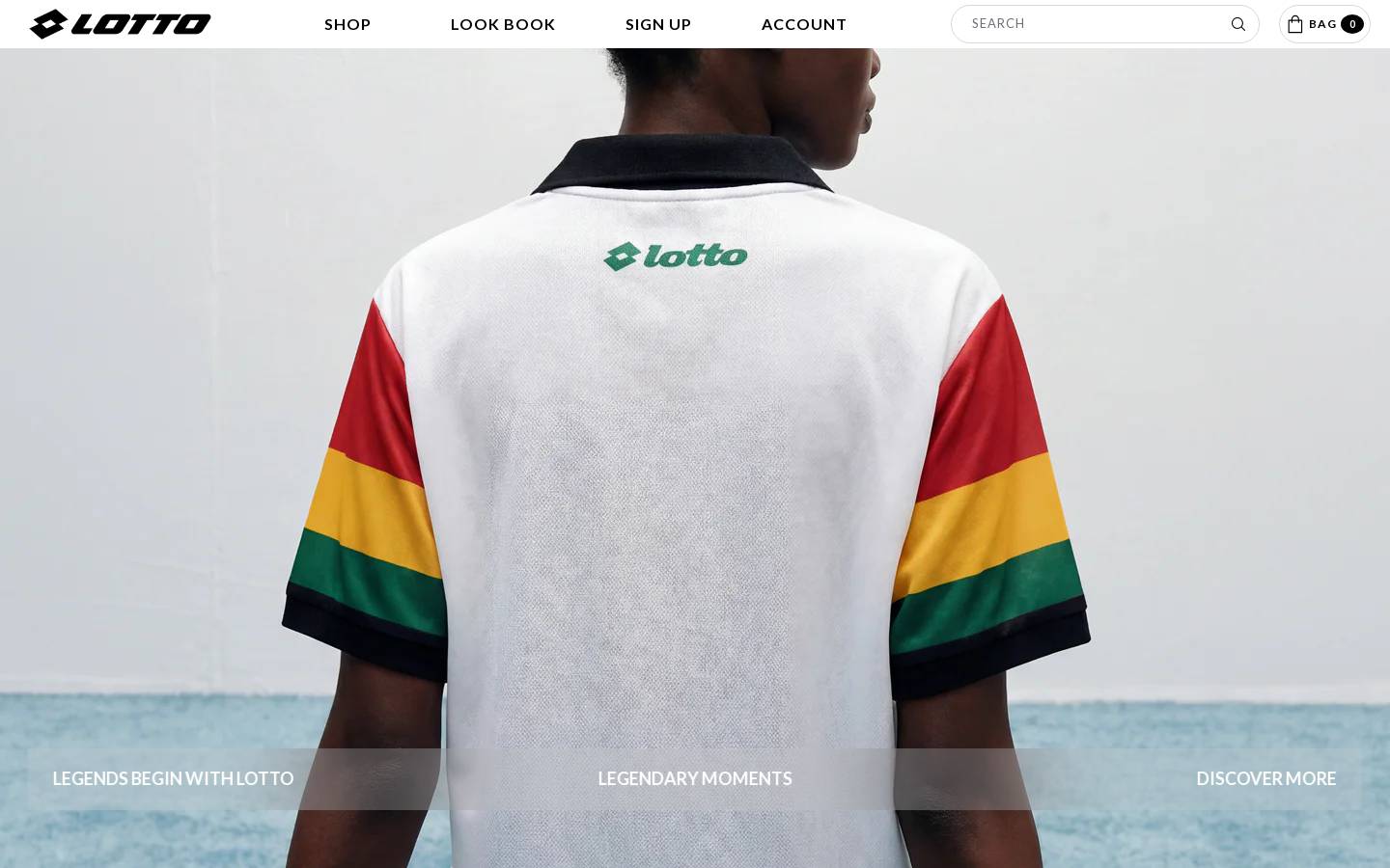 Lotto Sport Italia homepage screenshot