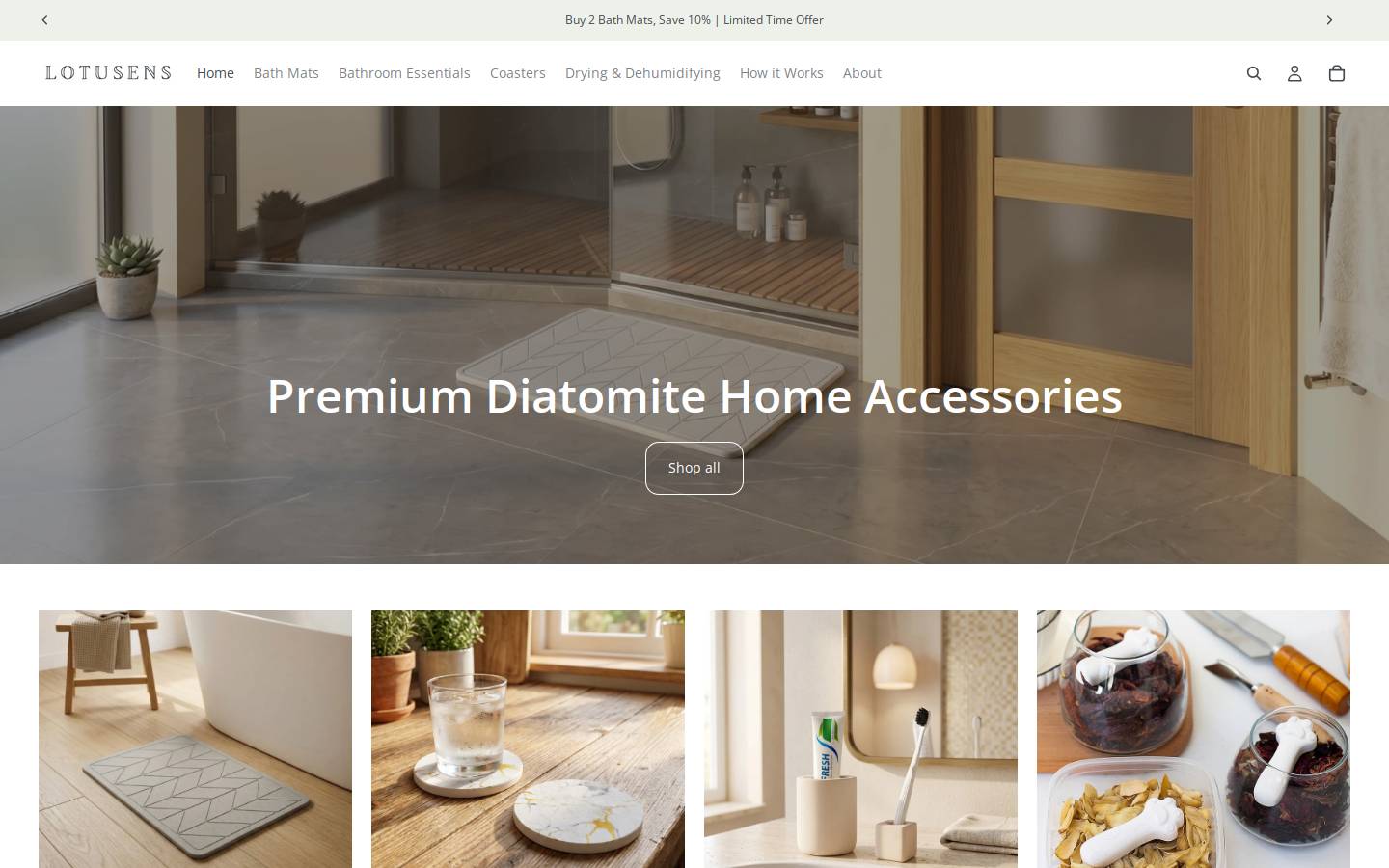 lotusens.com homepage screenshot