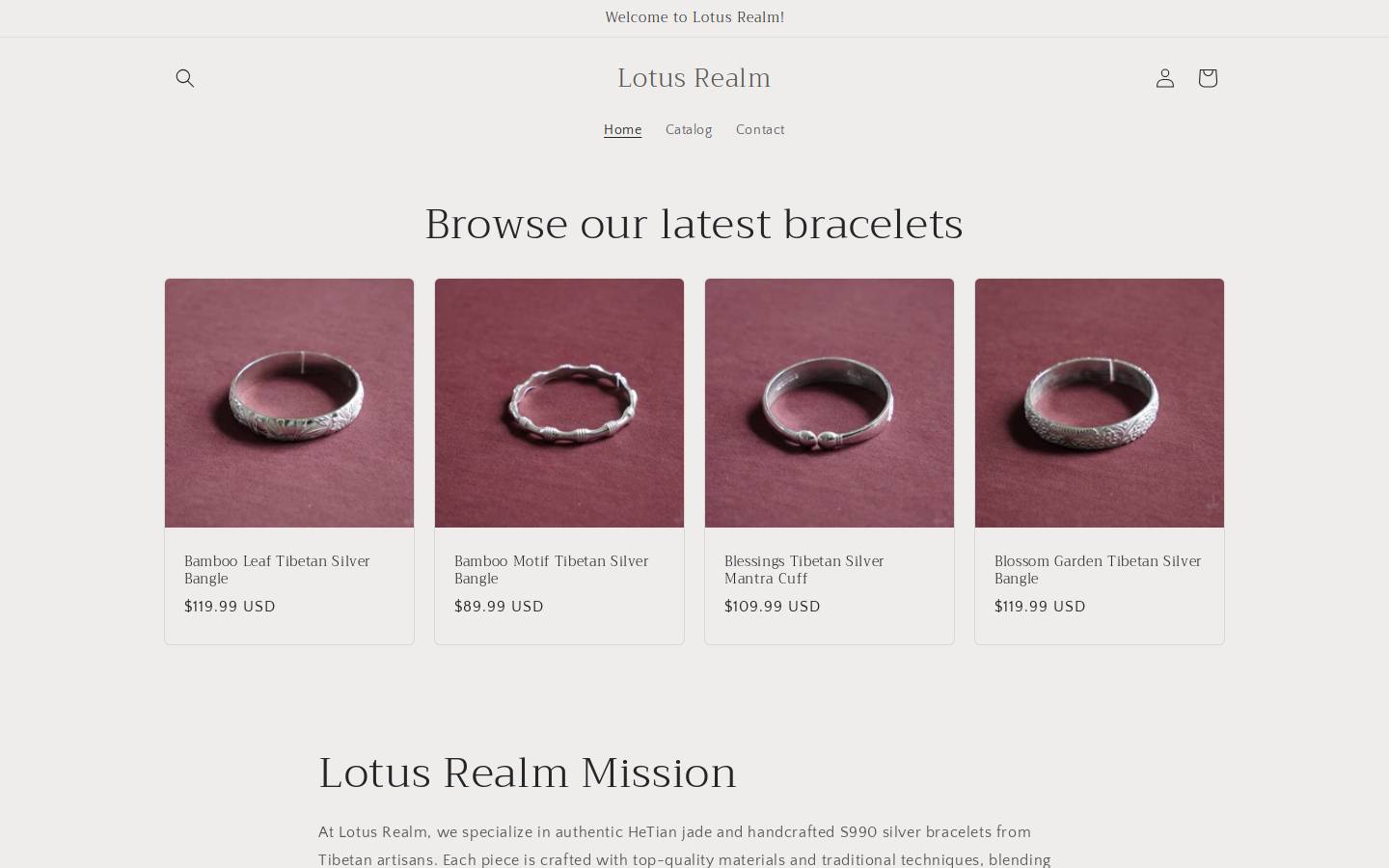 lotusrealm.shop homepage screenshot