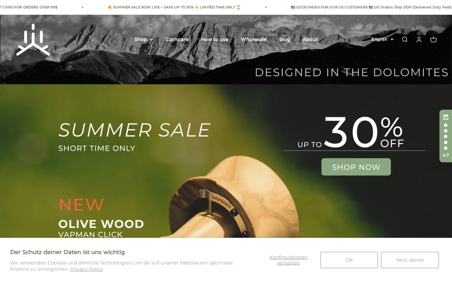 lotusvaporizer.com homepage screenshot
