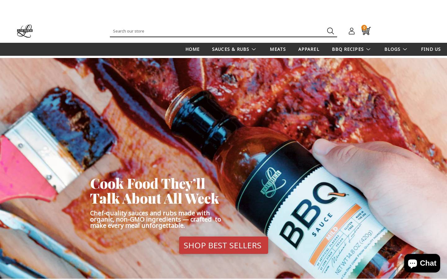 loubiergourmet.com homepage screenshot