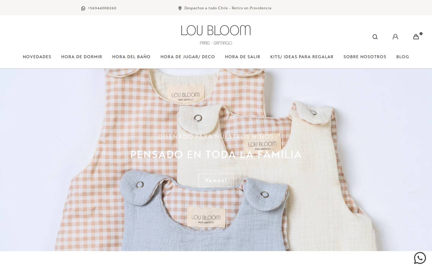 loubloom.com homepage screenshot