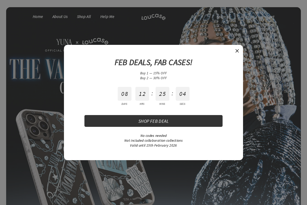 Loucase homepage screenshot