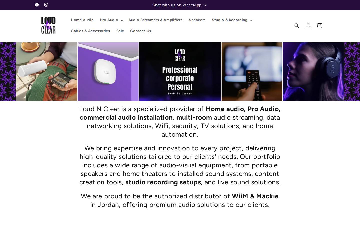 loudandclear.shop homepage screenshot