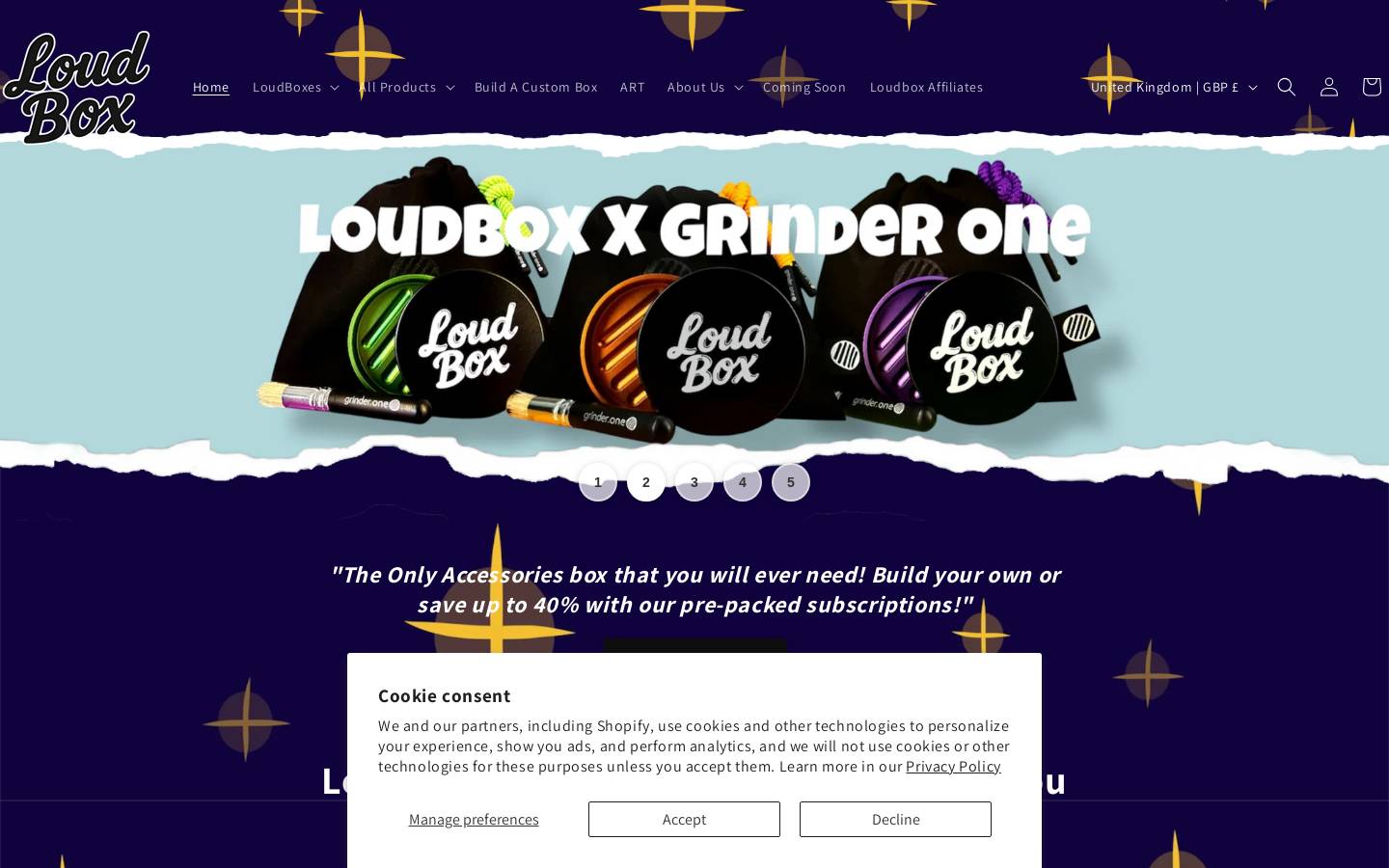 loudboxshop.com homepage screenshot