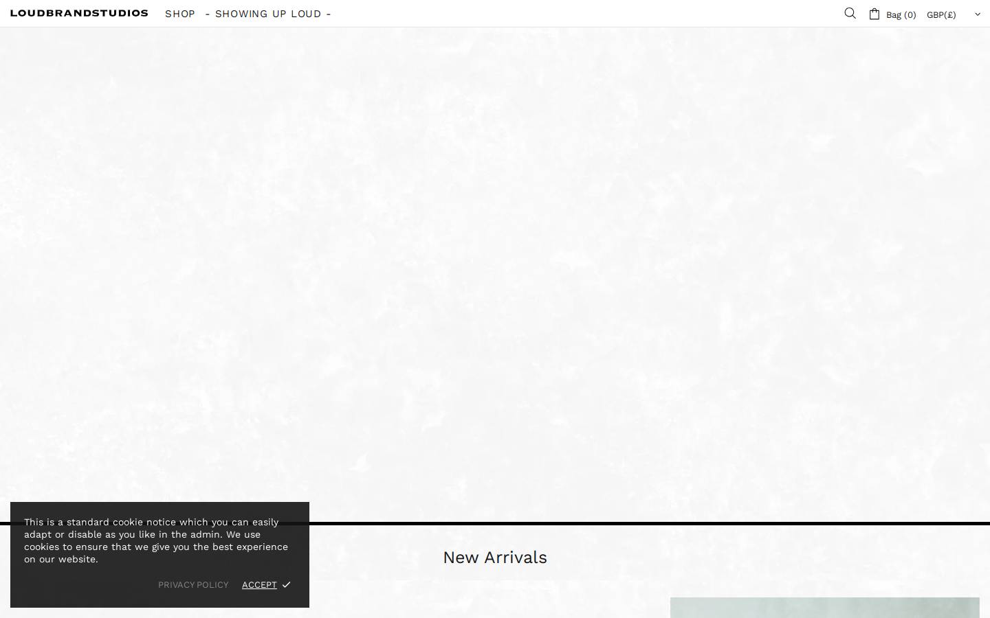 loudbrandstudios.com homepage screenshot