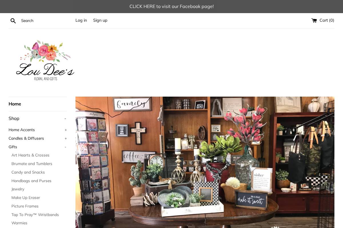 loudeesfloral.com homepage screenshot