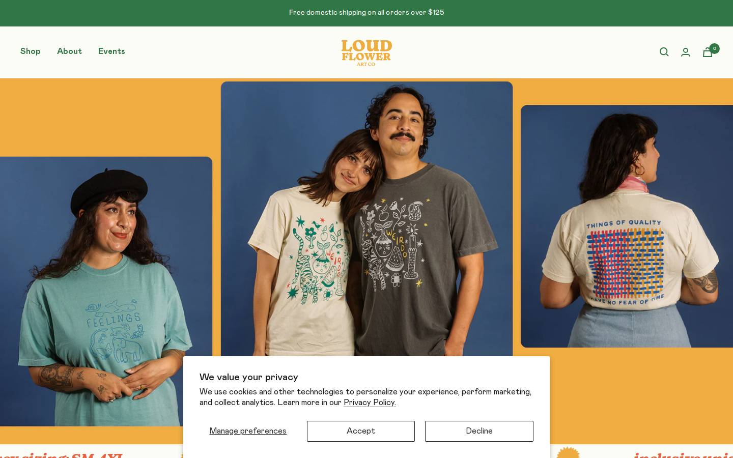 loudflowerartco.com homepage screenshot