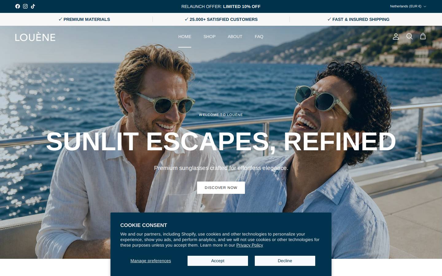 LOUÈNE homepage screenshot