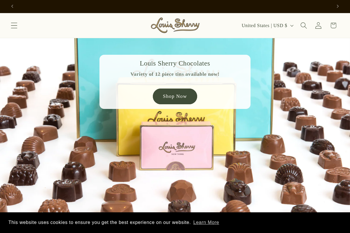 louis-sherry.com homepage screenshot
