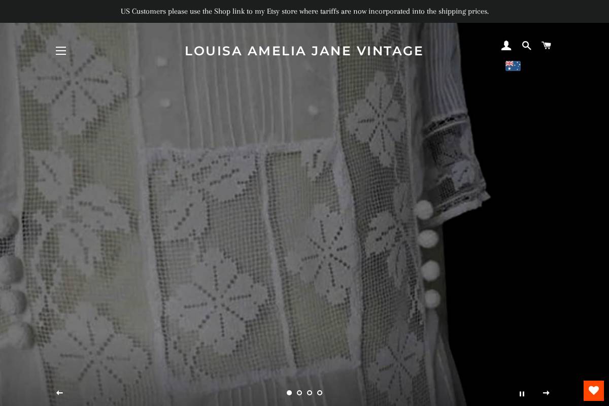 louisaameliajane.com.au homepage screenshot