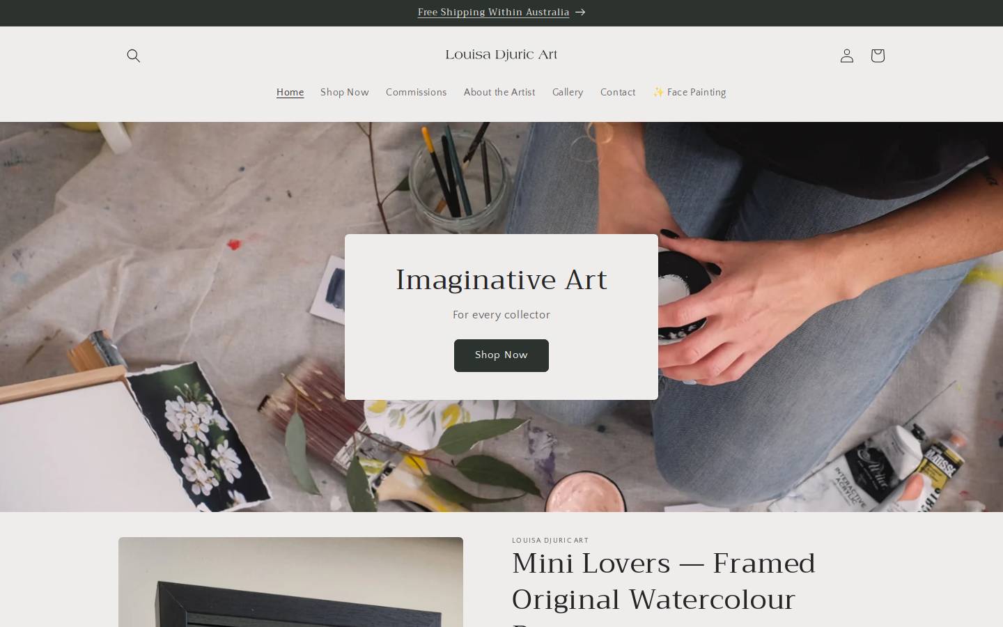 louisadjuricart.com homepage screenshot