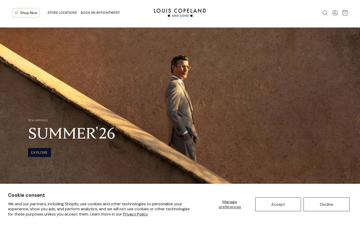 louiscopeland.com homepage screenshot